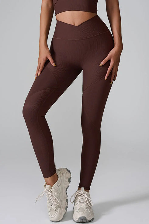 'Glynis' High Waist Sports Leggings - Celes Fashion